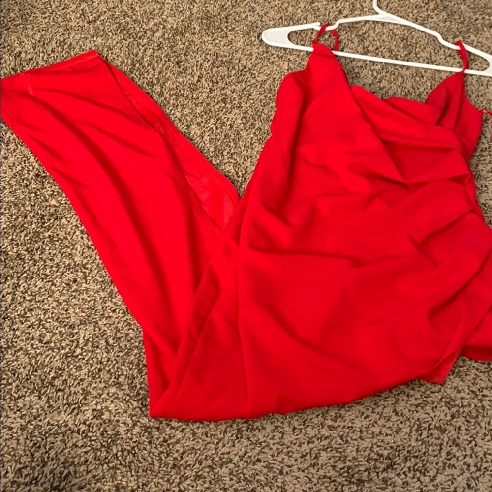 PAPAYA Red Asymmetrical Dress-M